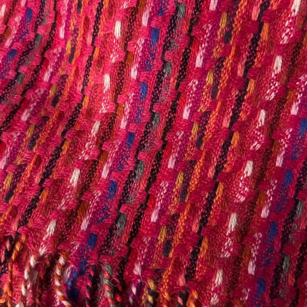 Peruvian Soul Handwoven‎ Baby Alpaca Scarf Lightweight Artisan Spring Summer